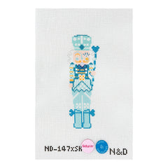 Nash And Daughters Needlepoint Sara Kay Small Nutcracker Needlepoint Canvas - Blue