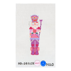 Nash And Daughters Needlepoint Sara Kay Small Nutcracker Needlepoint Canvas - Purple