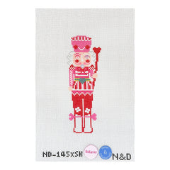 Nash And Daughters Needlepoint Sara Kay Small Nutcracker Needlepoint Canvas - Red
