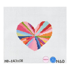 Nash And Daughters Needlepoint Sara Kay Tie Dye Heart Needlepoint Canvas