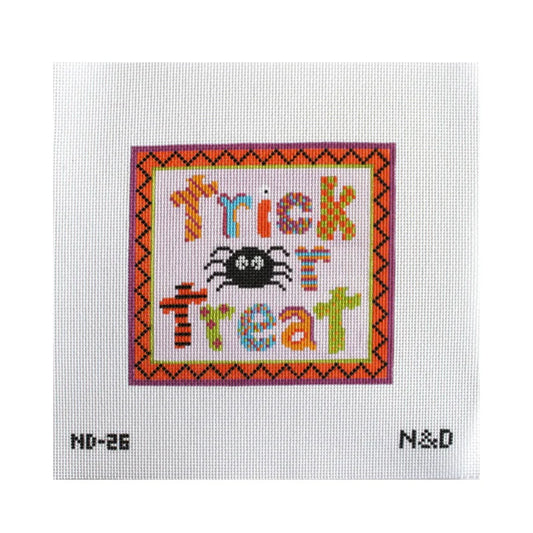 Nash and Daughters Needlepoint Trick or Treat Sign Needlepoint Canvas
