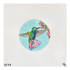 Needle Crossings Black Throated Mango Hummingbird Needlepoint Canvas