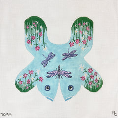 Needle Crossings Dragonfly Frog Needlepoint Canvas