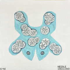Needle Crossings Sand Dollar Frog Needlepoint Canvas