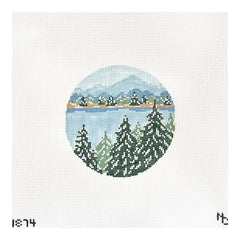 Needle Crossings Snowy Forest Ornament Needlepoint Canvas