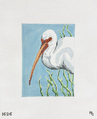 Needle Crossings White Ibis Needlepoint Canvas