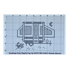 Open Road Abode Needleworks Greetings from Hippity Pop Up Cross Stitch Pattern