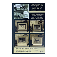 Open Road Abode Needleworks Greetings from Traveling Cabin Cross Stitch Pattern