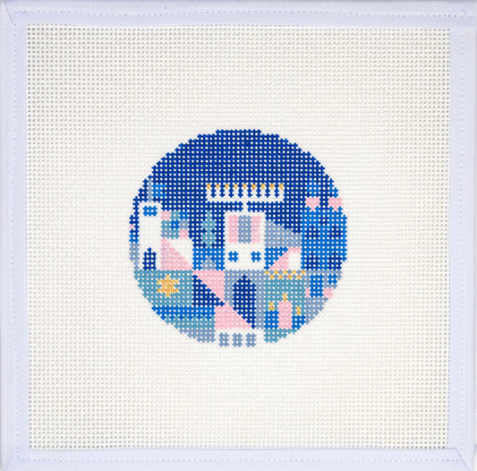 Oz Needle and Thread Blair Hanukkah Ornament Needlepoint Canvas