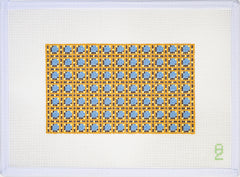 Oz Needle and Thread Blue Caning Glasses Case Needlepoint Canvas