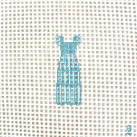Oz Needle and Thread Blue Nap Dress Needlepoint Canvas