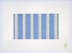 Oz Needle and Thread Blue Ticking Glasses Case Needlepoint Canvas