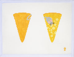 Oz Needle and Thread Cheese Scissor Case Needlepoint Canvas