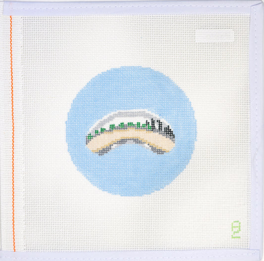 Oz Needle and Thread Chicago Bean Reflection Needlepoint Canvas