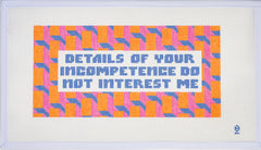 Oz Needle and Thread Details of Your Incompetence Needlepoint Canvas