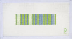 Oz Needle and Thread Green Ticking Fob Needlepoint Canvas