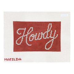 Oz Needle and Thread Lauren McCarthy Howdy Needlepoint Canvas