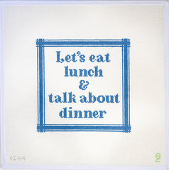Oz Needle and Thread Let's Eat Needlepoint Canvas