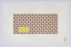 Oz Needle and Thread Ombre Basketweave Glasses Case Needlepoint Canvas