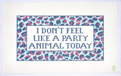 Oz Needle and Thread Party Animal Needlepoint Canvas