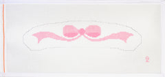 Oz Needle and Thread Pink Bow Baby Hanger Needlepoint Canvas
