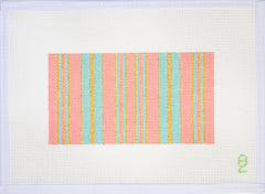 Oz Needle and Thread Pink Ticking Glasses Case Needlepoint Canvas