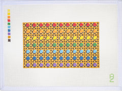 Oz Needle and Thread Rainbow Caning Eye Glasses Case Needlepoint Canvas