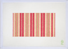 Oz Needle and Thread Red Ticking Glasses Case Needlepoint Canvas