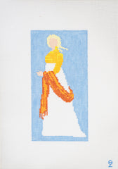 Oz Needle and Thread Regency Emma Glasses Case Needlepoint Canvas