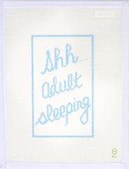 Oz Needle and Thread Shh..Adult Sleeping Door Hanger Needlepoint Canvas