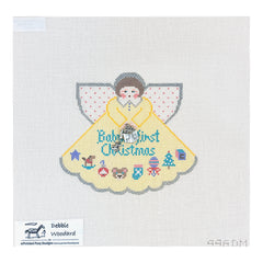 Painted Pony Designs Debbie Woodard Baby st Christmas (yellow) Angel Needlepoint Canvas