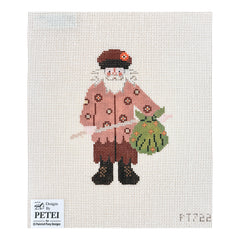 Painted Pony Designs Petei Knapsack Santa Needlepoint Canvas