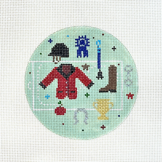 Painted Pony Designs Equestrian Round Needlepoint Canvas