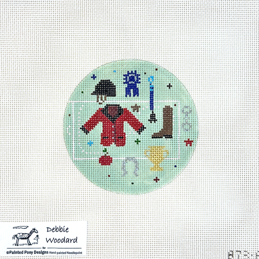 Painted Pony Designs Equestrian Round Needlepoint Canvas