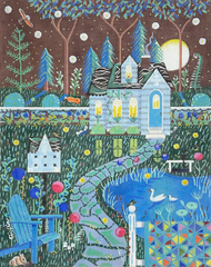 Painted Pony Designs Mary E Charles Quiet Cottage Needlepoint Canvas