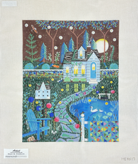Painted Pony Designs Mary E Charles Quiet Cottage Needlepoint Canvas