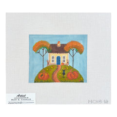 Painted Pony Designs Mary E Charles Autumn Mini House Needlepoint Canvas