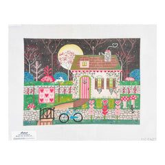 Painted Pony Designs Mary E Charles Sweetheart Cottage Needlepoint Canvas