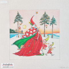 Painted Pony Designs Mary Engelbreit Wizard Santa Needlepoint Canvas