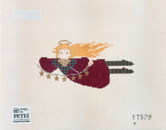 Painted Pony Designs Petei Flying Christmas Angel Needlepoint Canvas