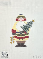 Painted Pony Designs Petei Yukon Santa Needlepoint Canvas