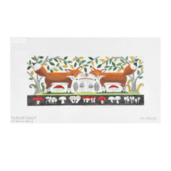 Painted Pony Designs Teresa Kogut Fox Buddies Needlepoint Canvas