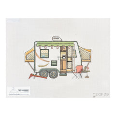 Painted Pony Designs Two Bananas Vintage Camper Needlepoint Canvas