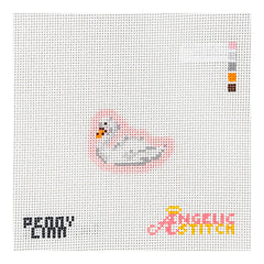 Penny Linn Angelic Stitch Mini Swan Needlepoint Canvas