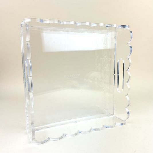 Penny Linn Scallop Acrylic Tray - 8 Inch Square