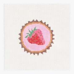 Petite Palm Stitchery Little Strawberry Tartlet Needlepoint Canvas