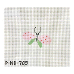 Pippin Studio Mini Butterfly with Pink Dotted Wings Needlepoint Canvas