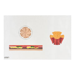 Pippin Studio Petite Sweets Slider with Small Fries Needlepoint Canvas