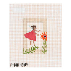 Pippin Studio Woodland Fairy with Cropped Flowers Needlepoint Canvas