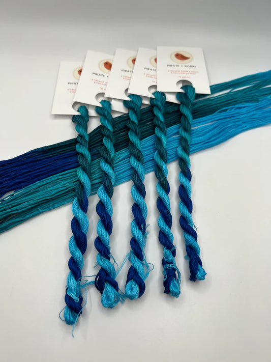 Pirate + Robin Variegated 6 Strand Embroidery Floss - Glacier